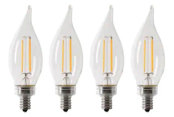 Best Candle Shaped Light Bulbs - CA10 Shape - Feit Enhance 40W Clear LED