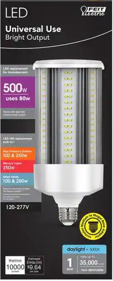 500W -  Feit Corn Cob Utility LED