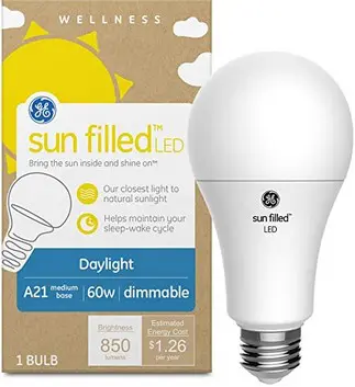 What light bulbs are similar to sunlight - GE Sun Filled LED 60W