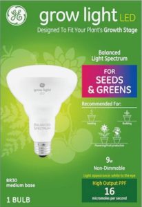 GE Grow BR30 Light Bulb Packaging